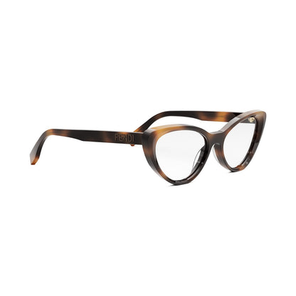 Lettering Havana Oval Eyeglasses 053