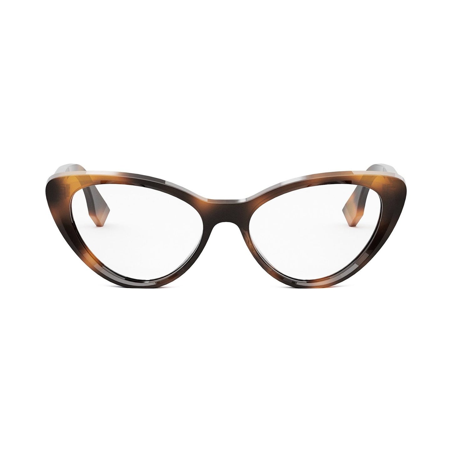 Lettering Havana Oval Eyeglasses 053