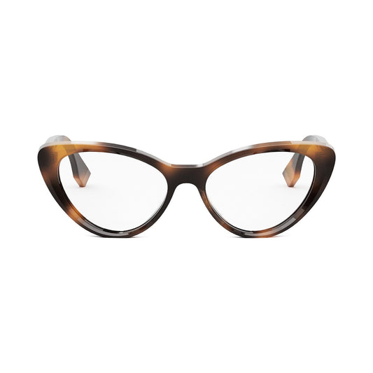 Lettering Havana Oval Eyeglasses 053
