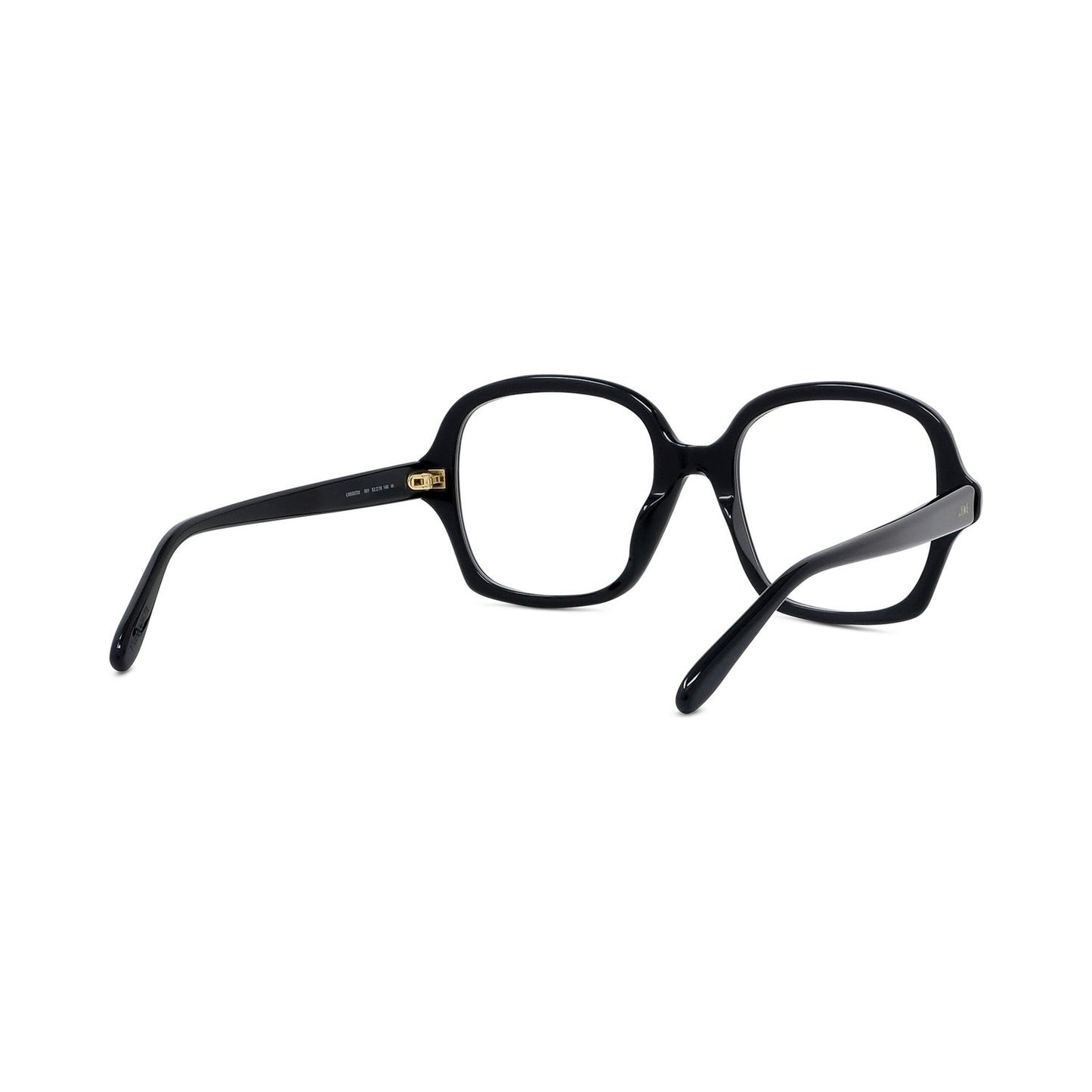 Slim Black Geometric Eyeglasses 001
