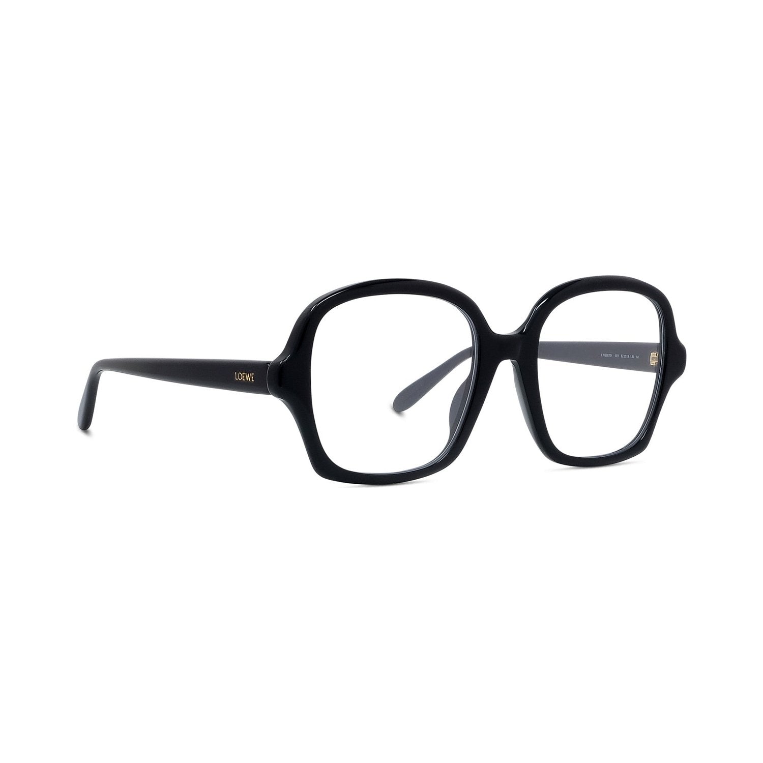 Slim Black Geometric Eyeglasses 001