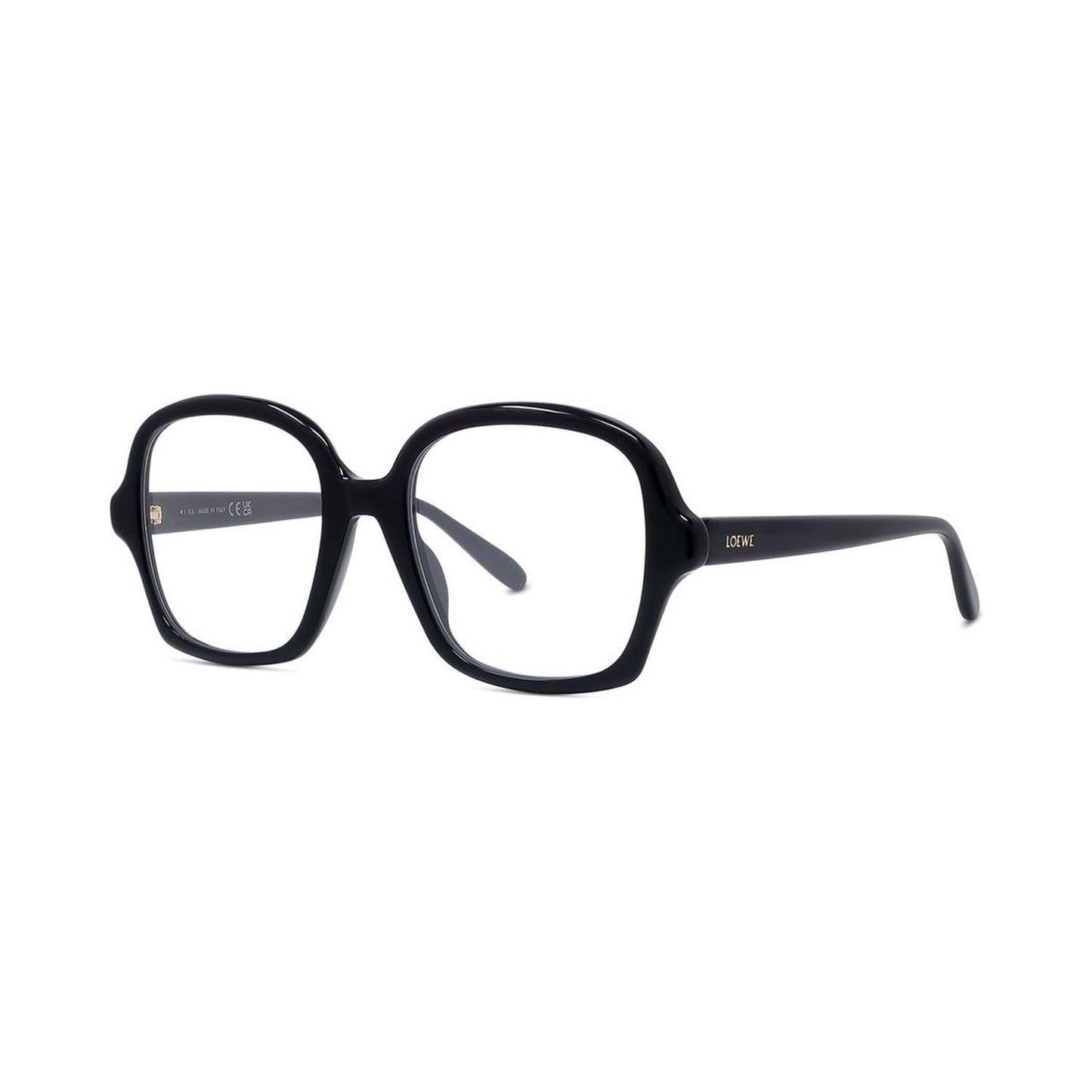 Slim Black Geometric Eyeglasses 001