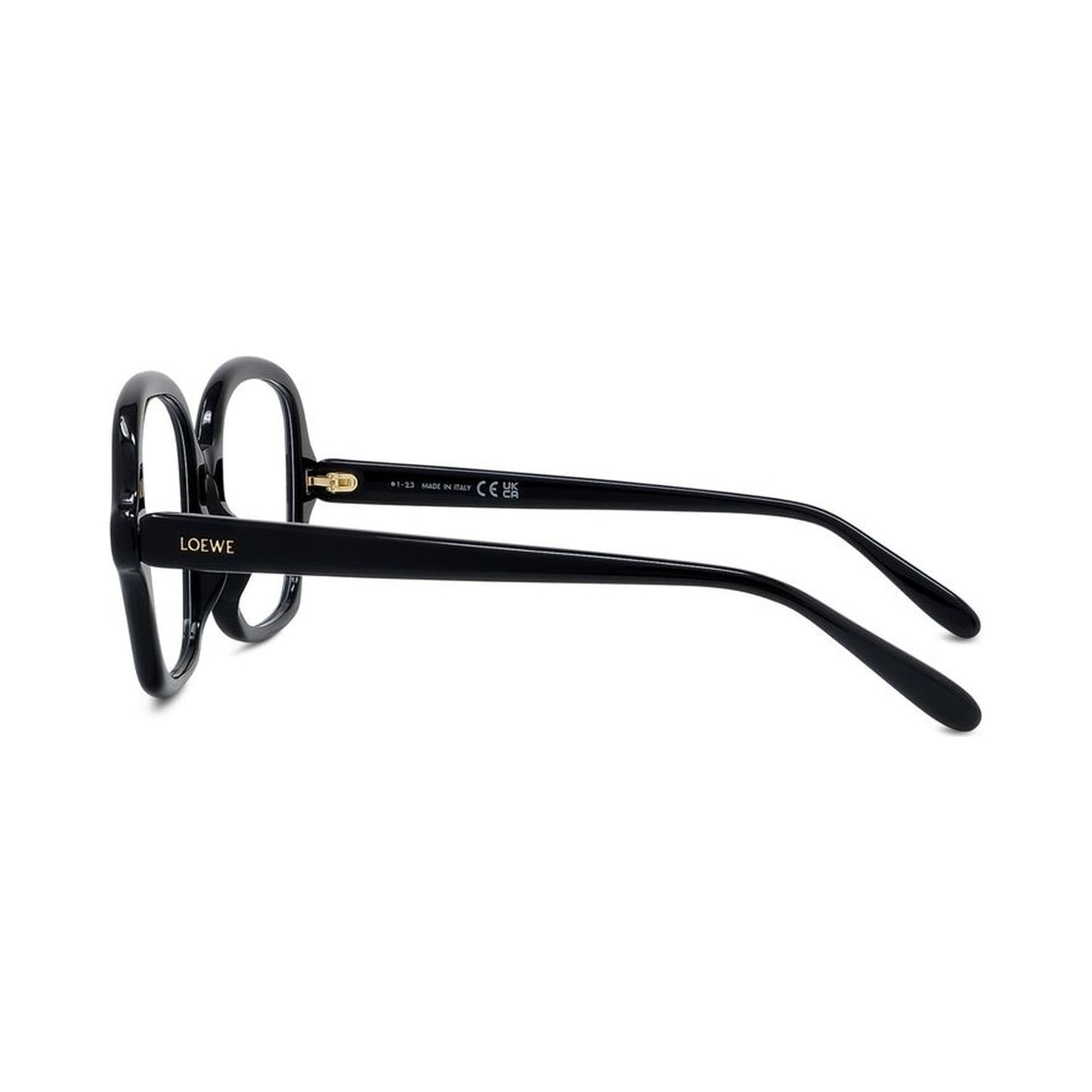 Slim Black Geometric Eyeglasses 001
