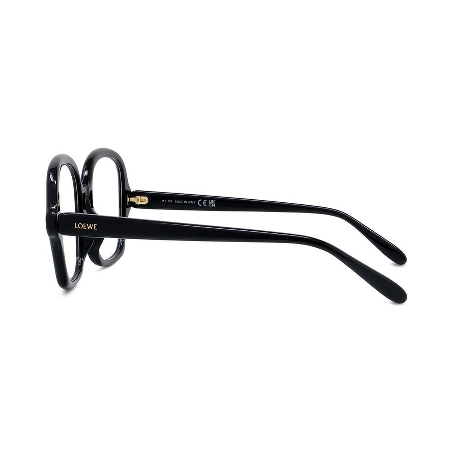 Slim Black Geometric Eyeglasses 001