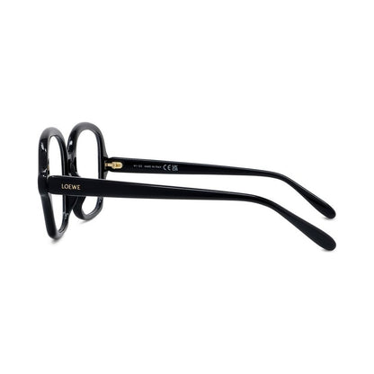 Slim Black Geometric Eyeglasses 001