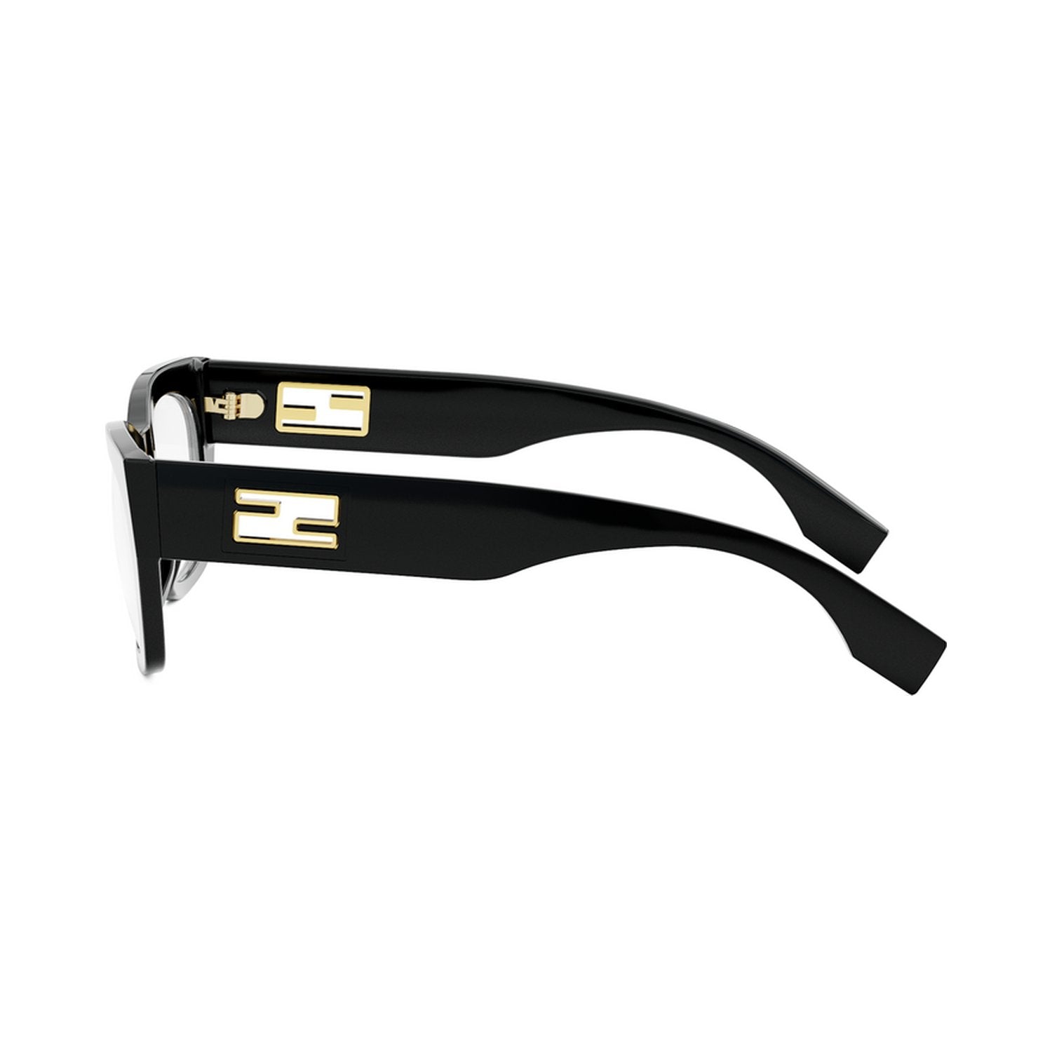 Baguette Black Rectangular Eyeglasses 001