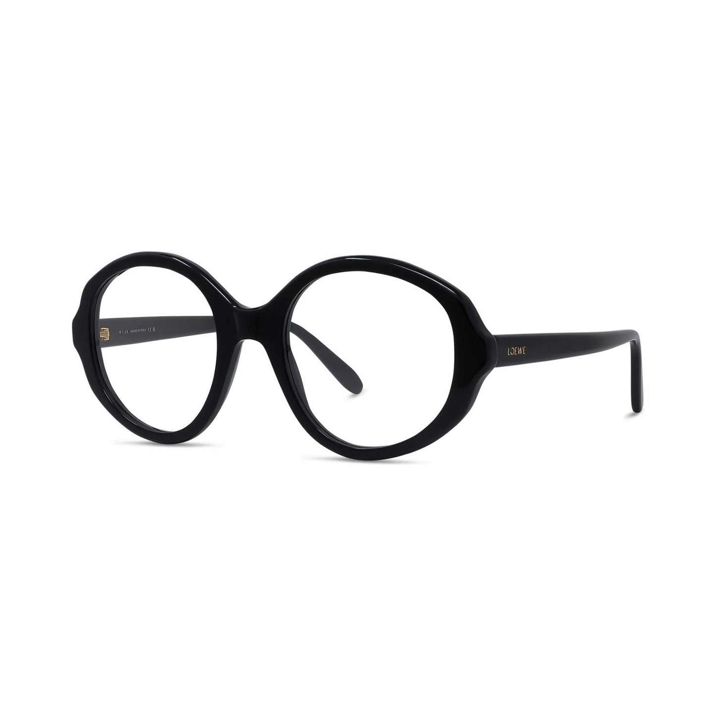 Slim Black Oval Eyeglasses 001