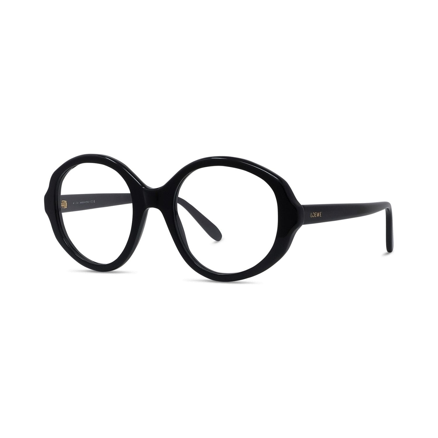 Slim Black Oval Eyeglasses 001