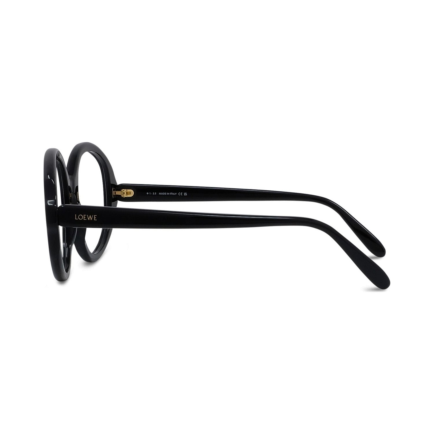 Slim Black Oval Eyeglasses 001