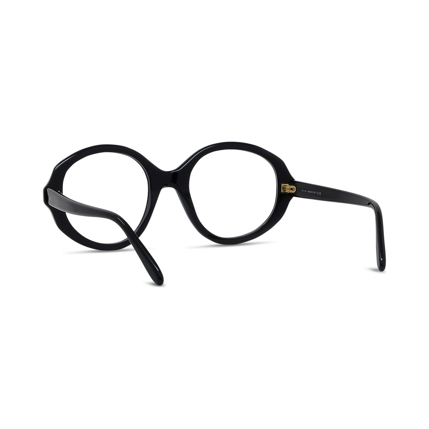 Slim Black Oval Eyeglasses 001