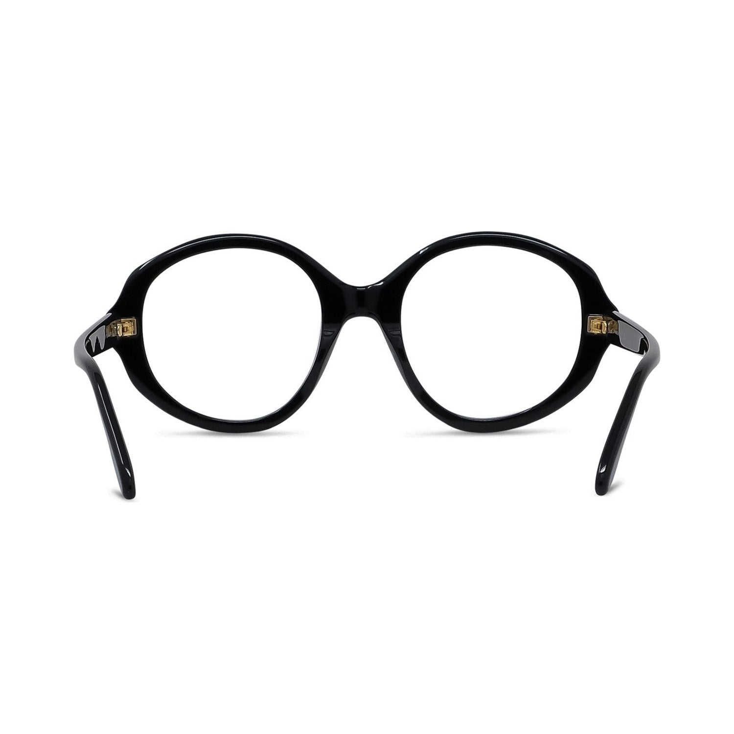 Slim Black Oval Eyeglasses 001