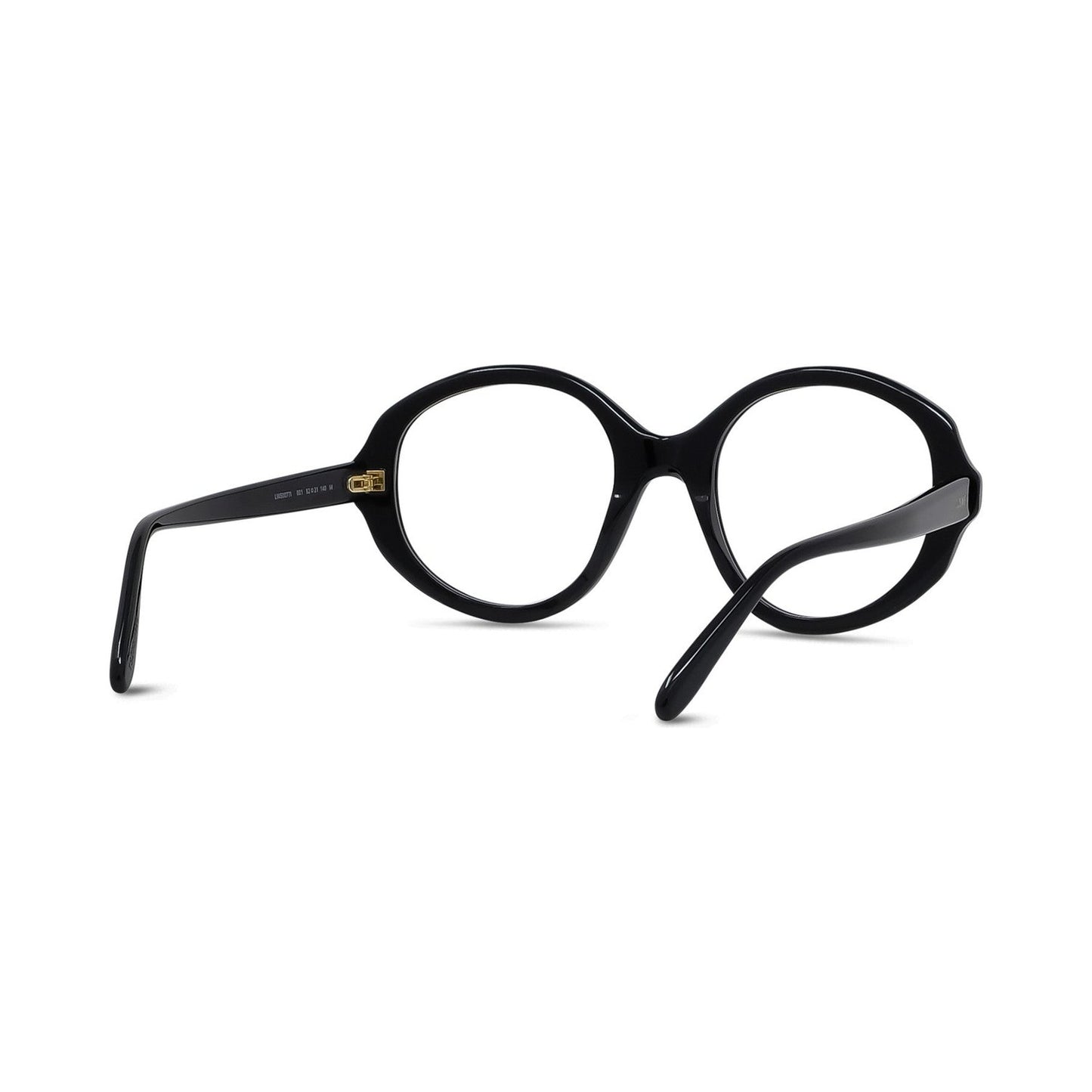 Slim Black Oval Eyeglasses 001