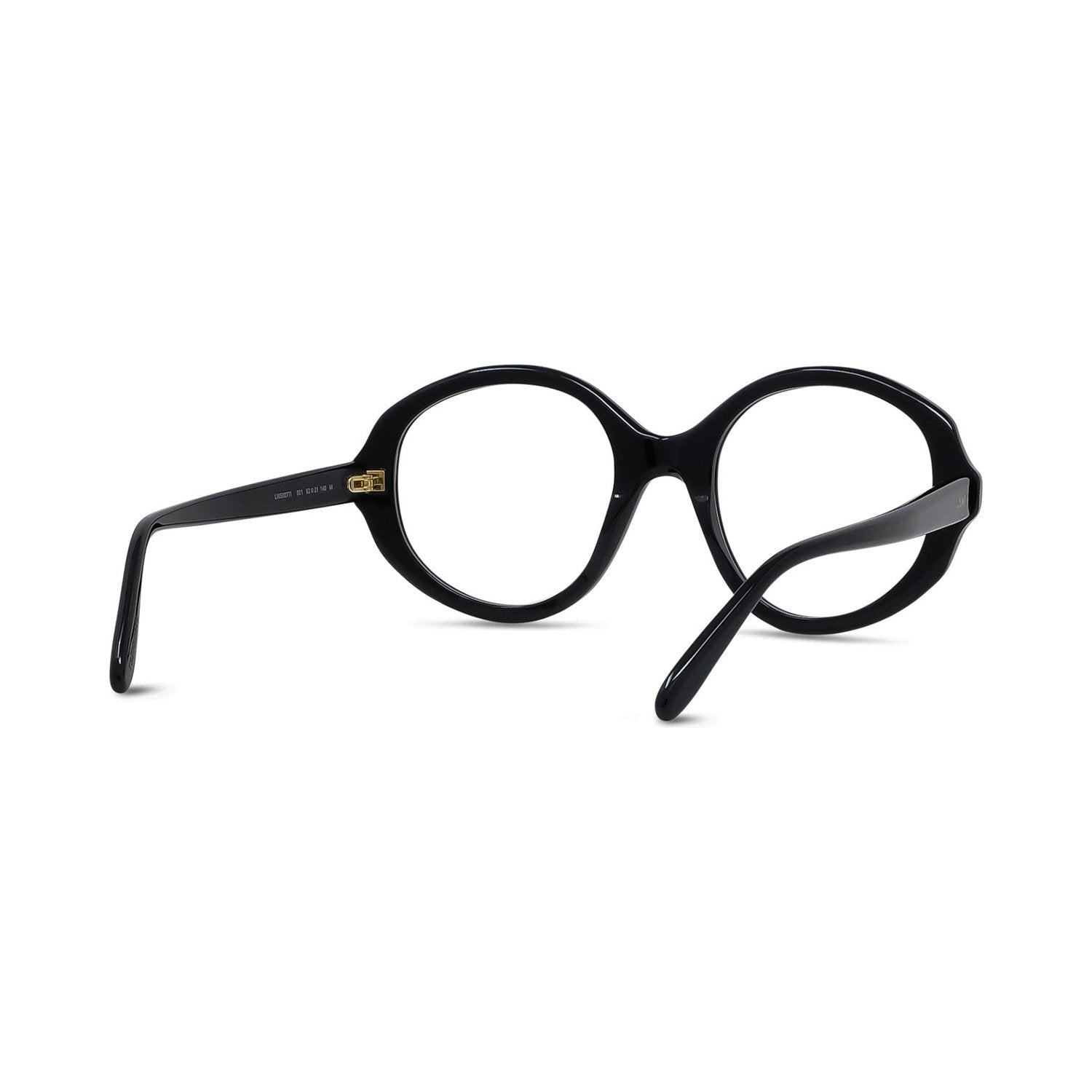 Slim Black Oval Eyeglasses 001