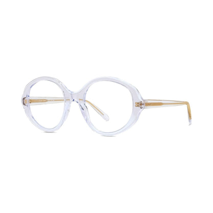 Slim Transparent Oval Eyeglasses 026