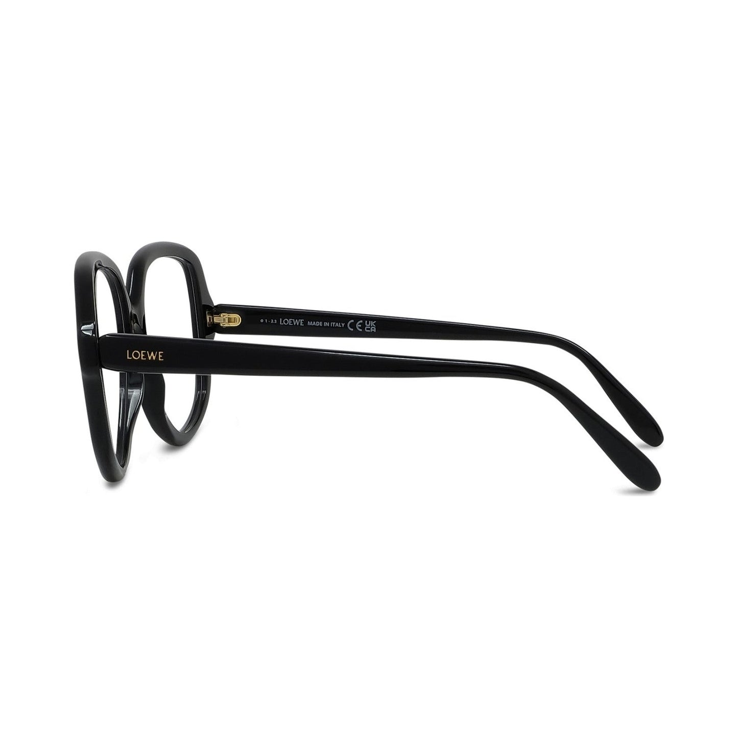 Slim Black Geometric Eyeglasses 001