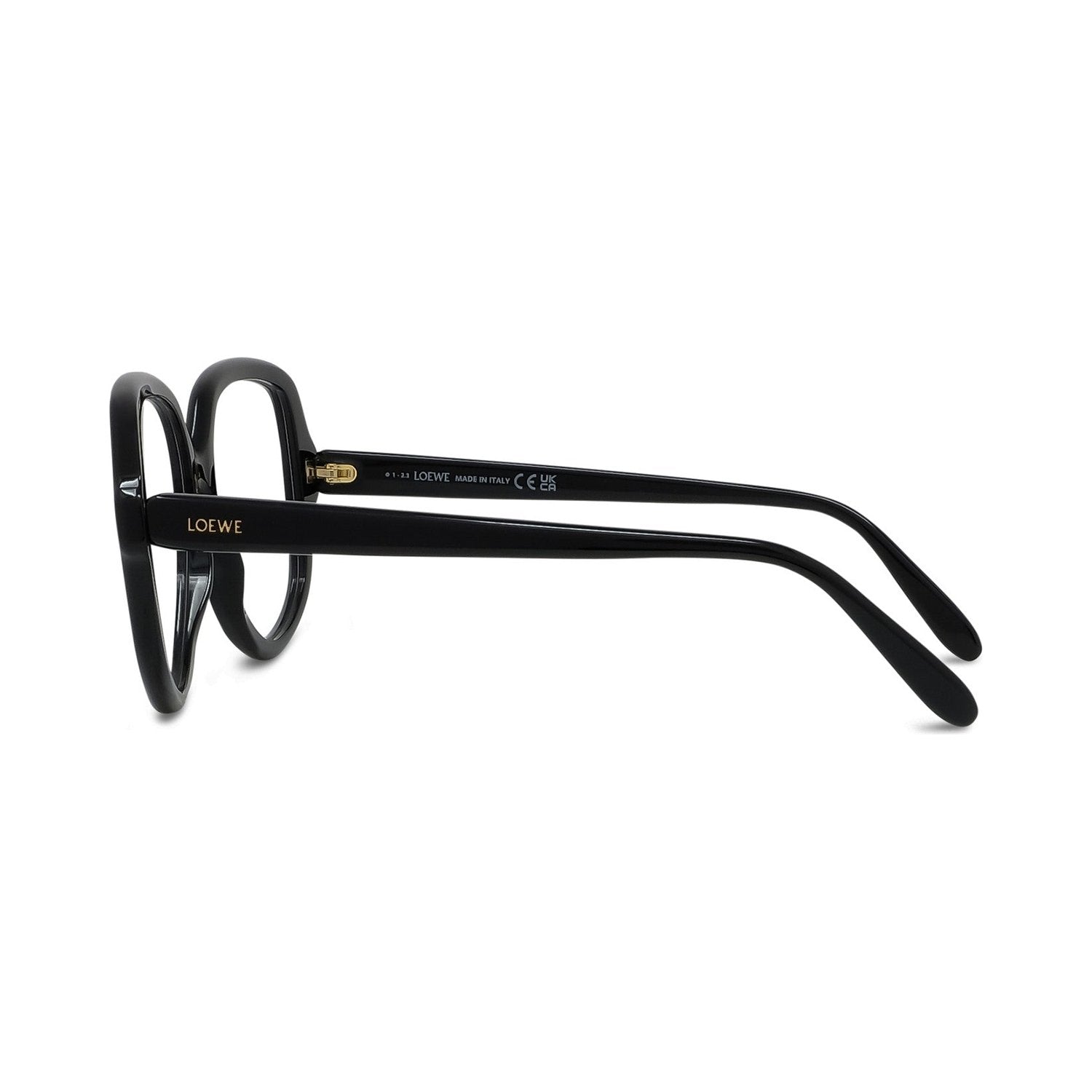 Slim Black Geometric Eyeglasses 001