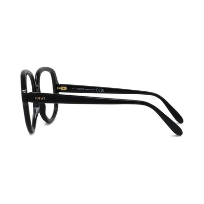 Slim Black Geometric Eyeglasses 001