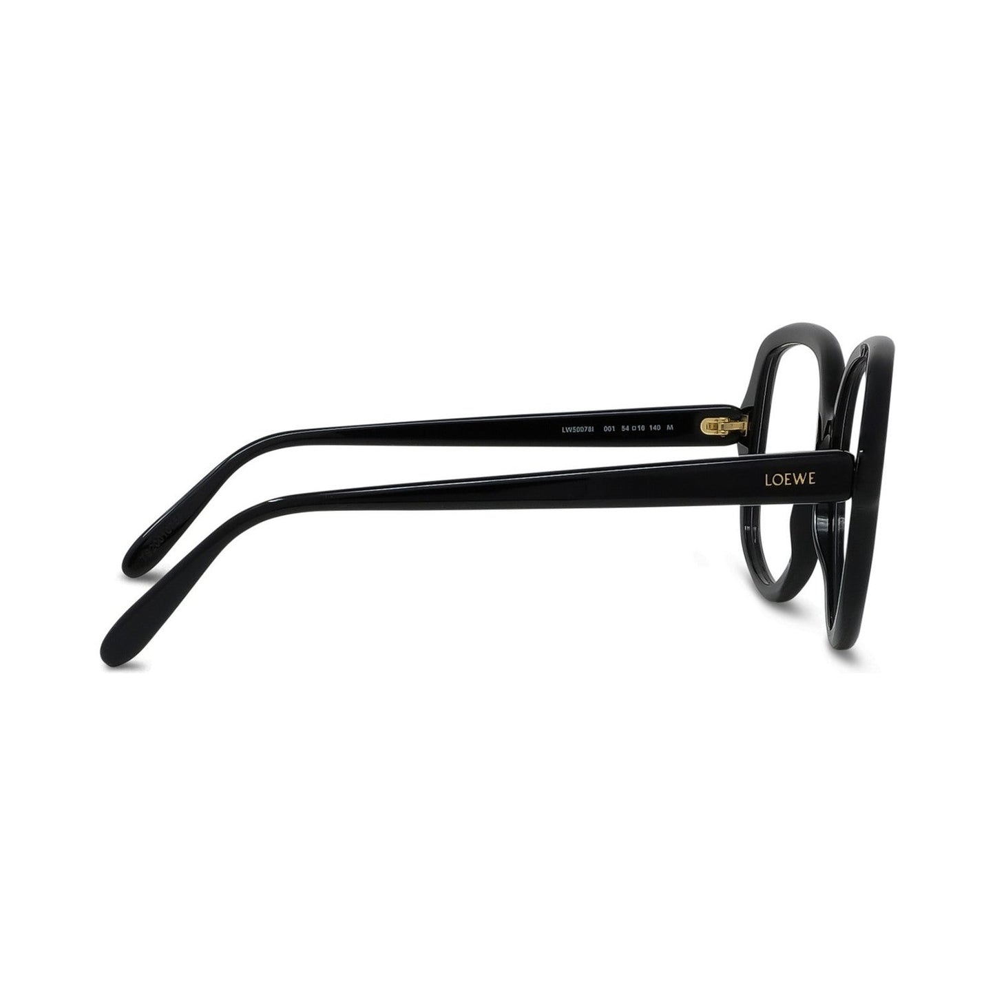 Slim Black Geometric Eyeglasses 001