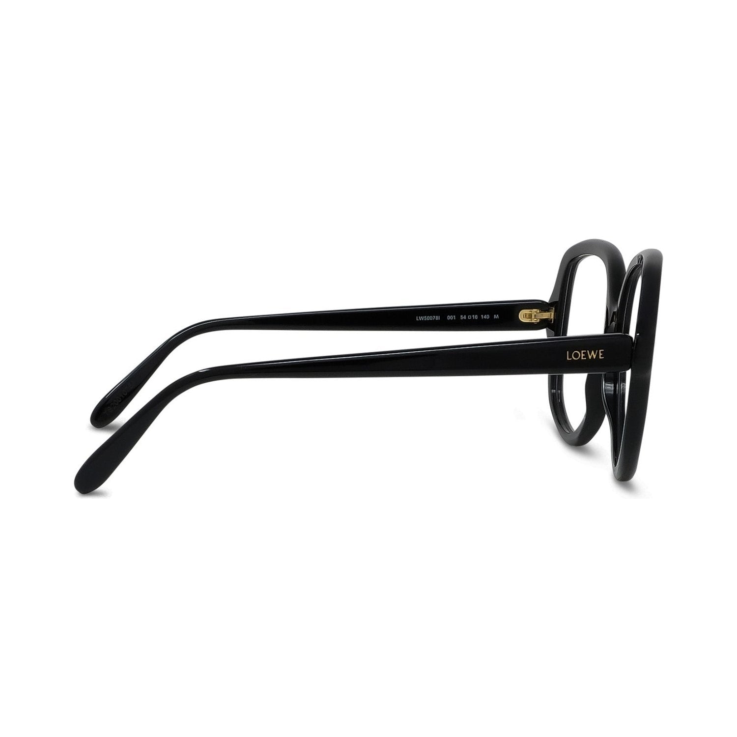 Slim Black Geometric Eyeglasses 001
