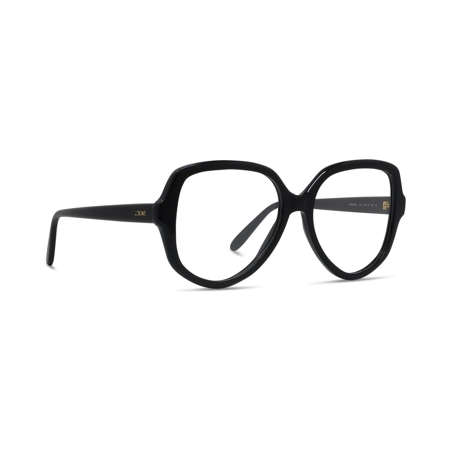 Slim Black Geometric Eyeglasses 001