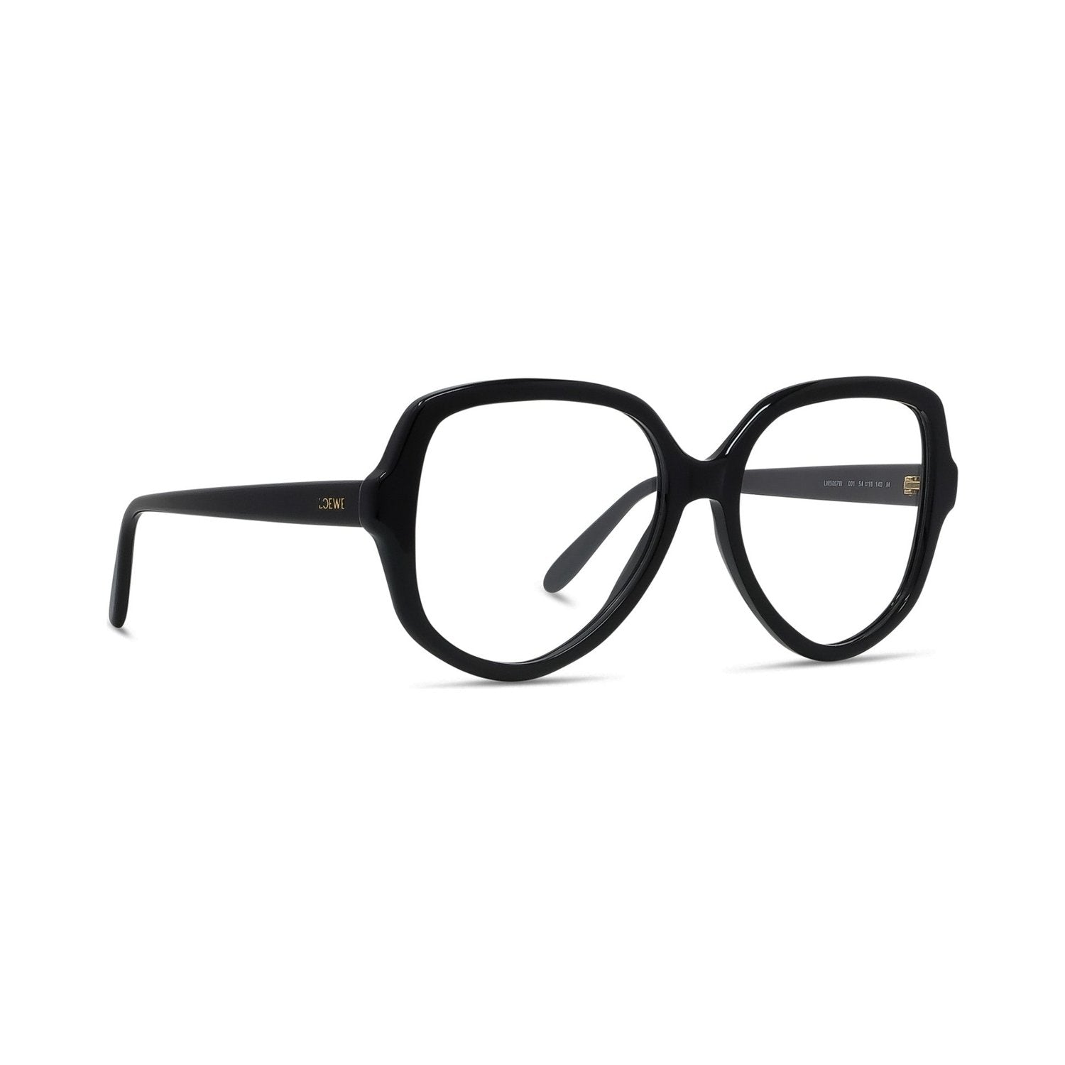 Slim Black Geometric Eyeglasses 001