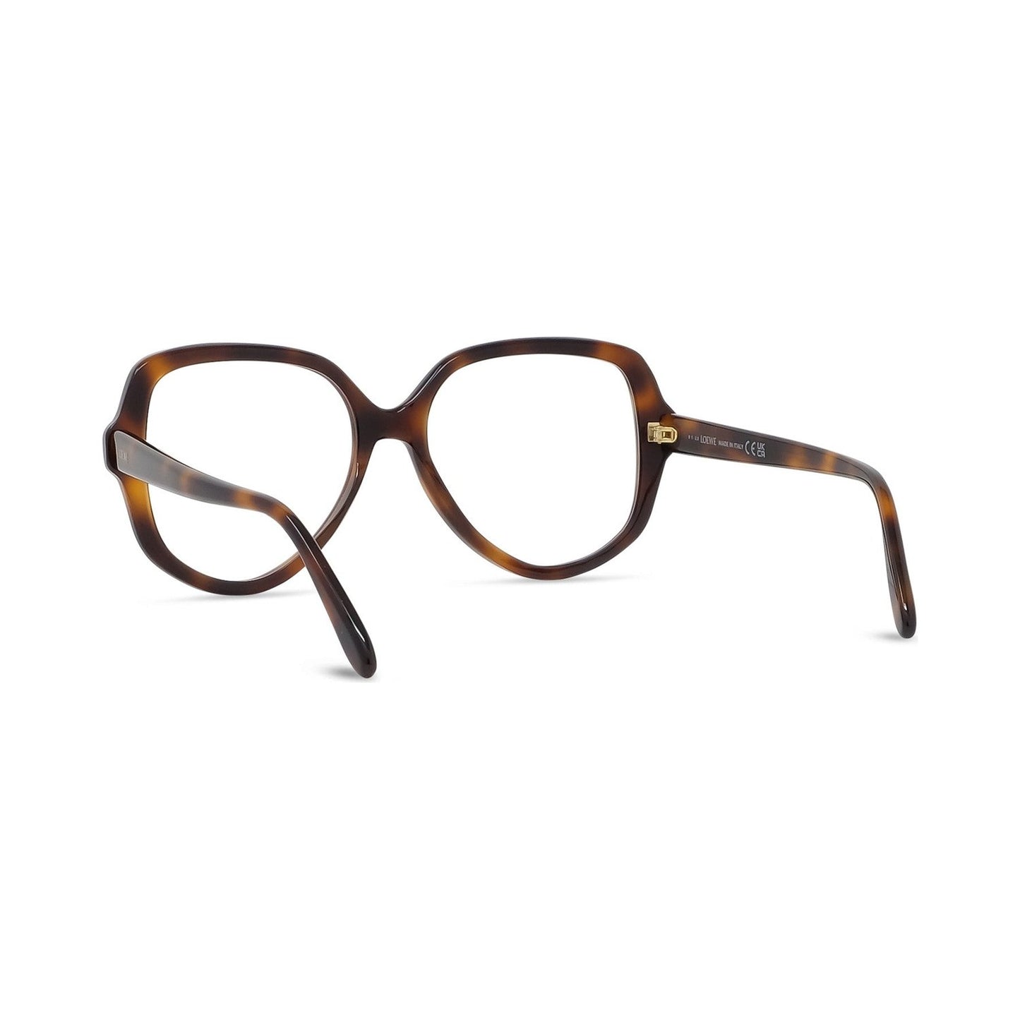 Slim Havana Geometric Eyeglasses 052