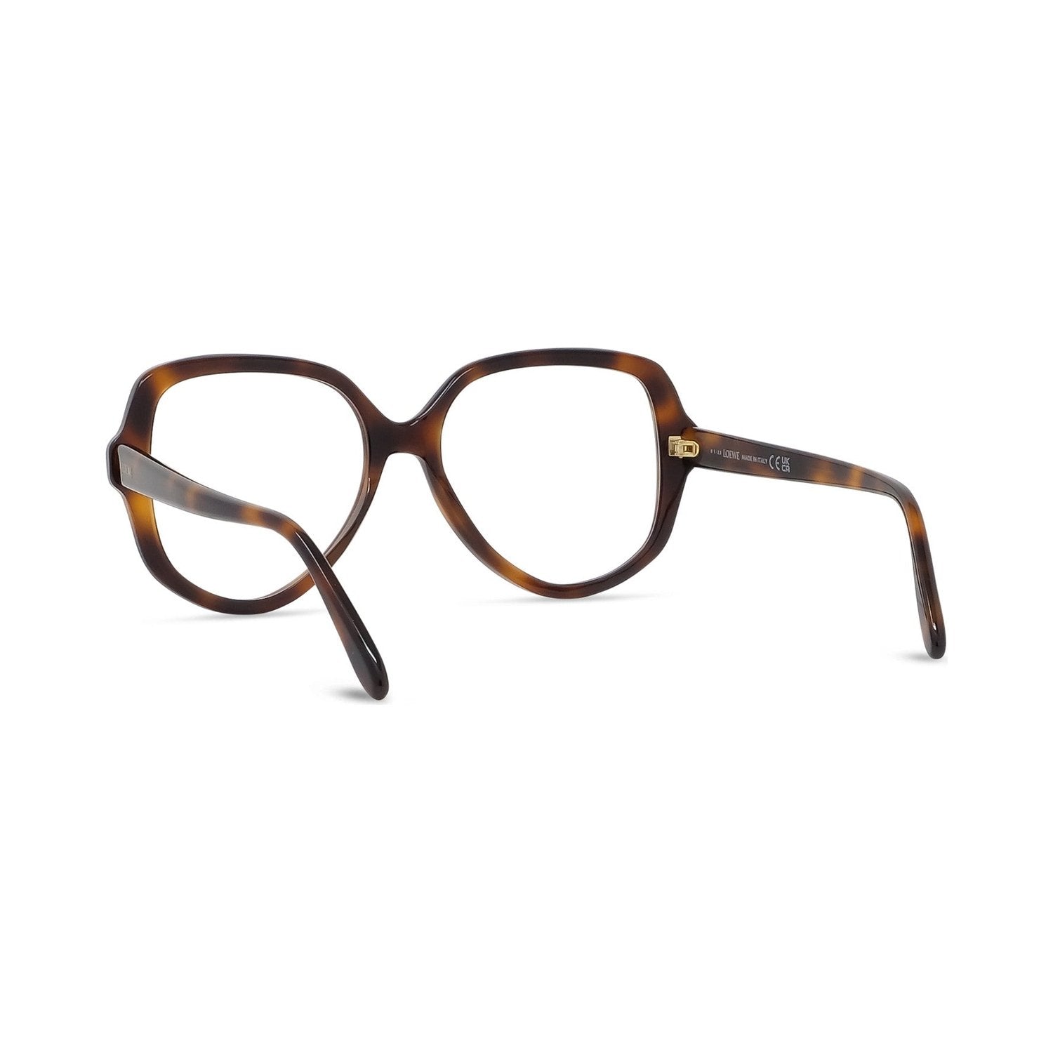 Slim Havana Geometric Eyeglasses 052
