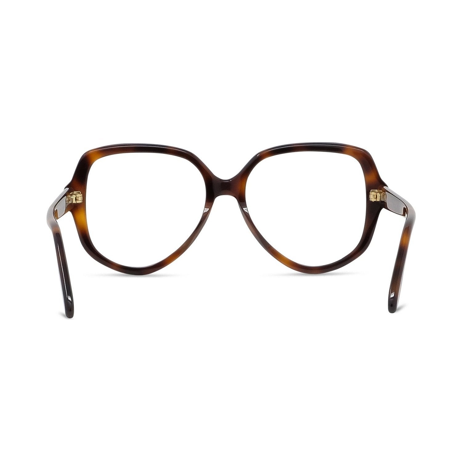 Slim Havana Geometric Eyeglasses 052