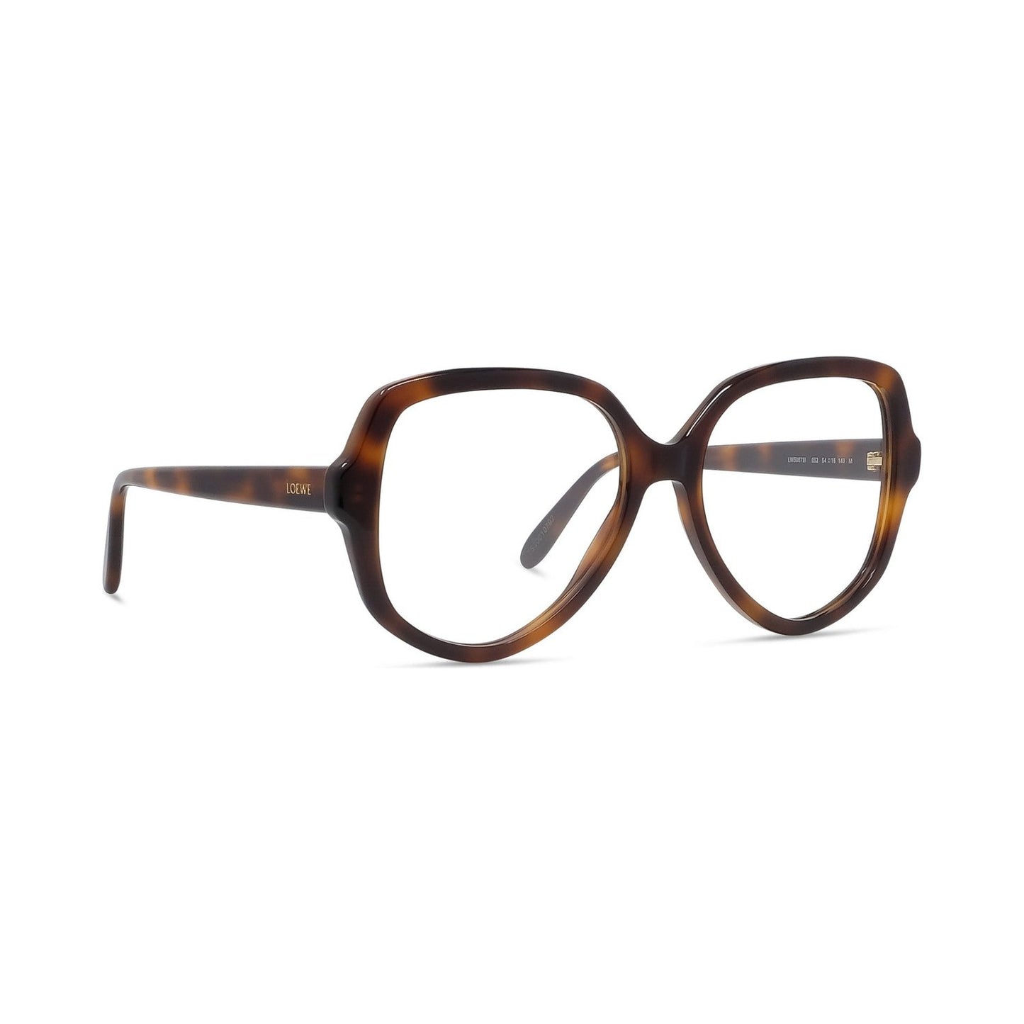 Slim Havana Geometric Eyeglasses 052
