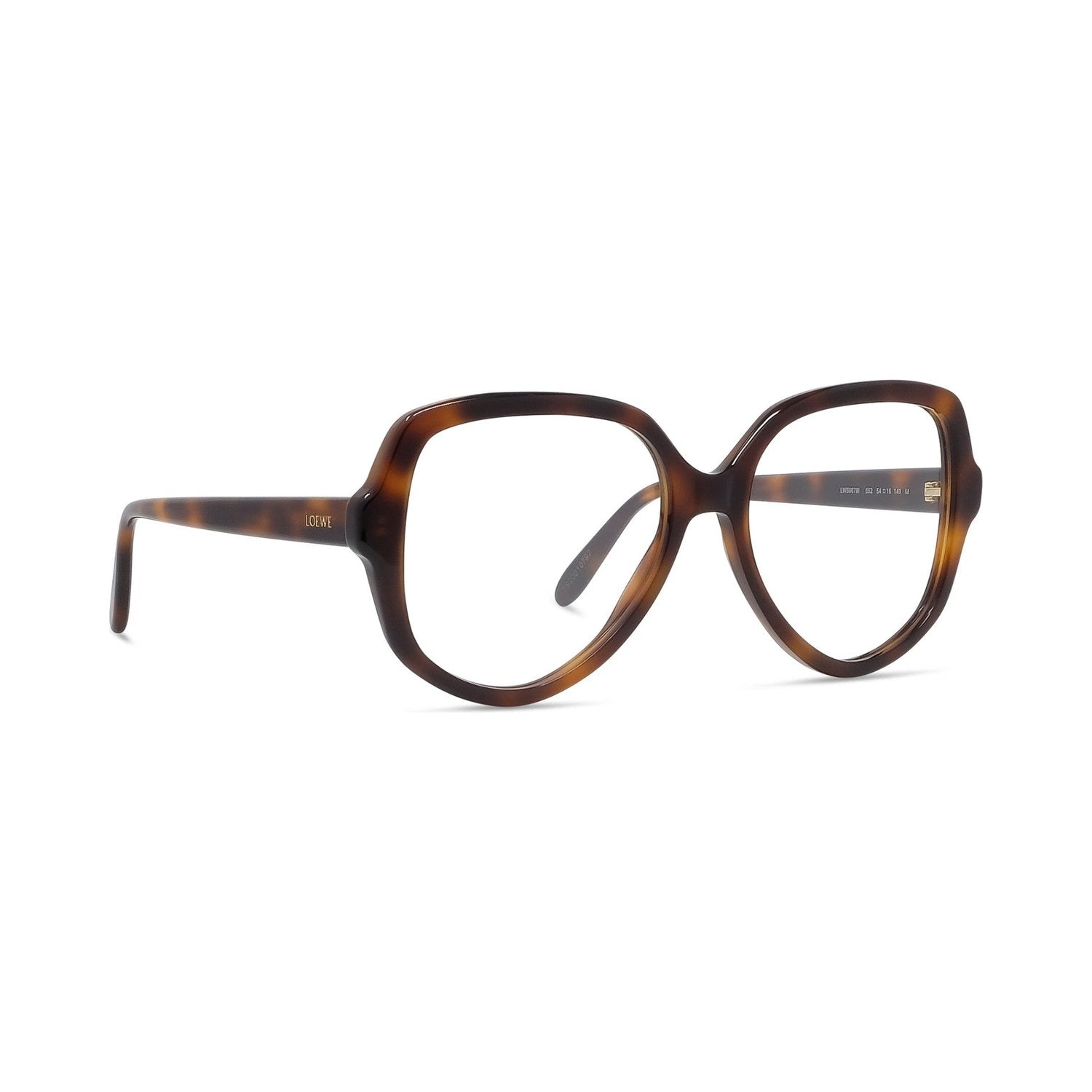 Slim Havana Geometric Eyeglasses 052