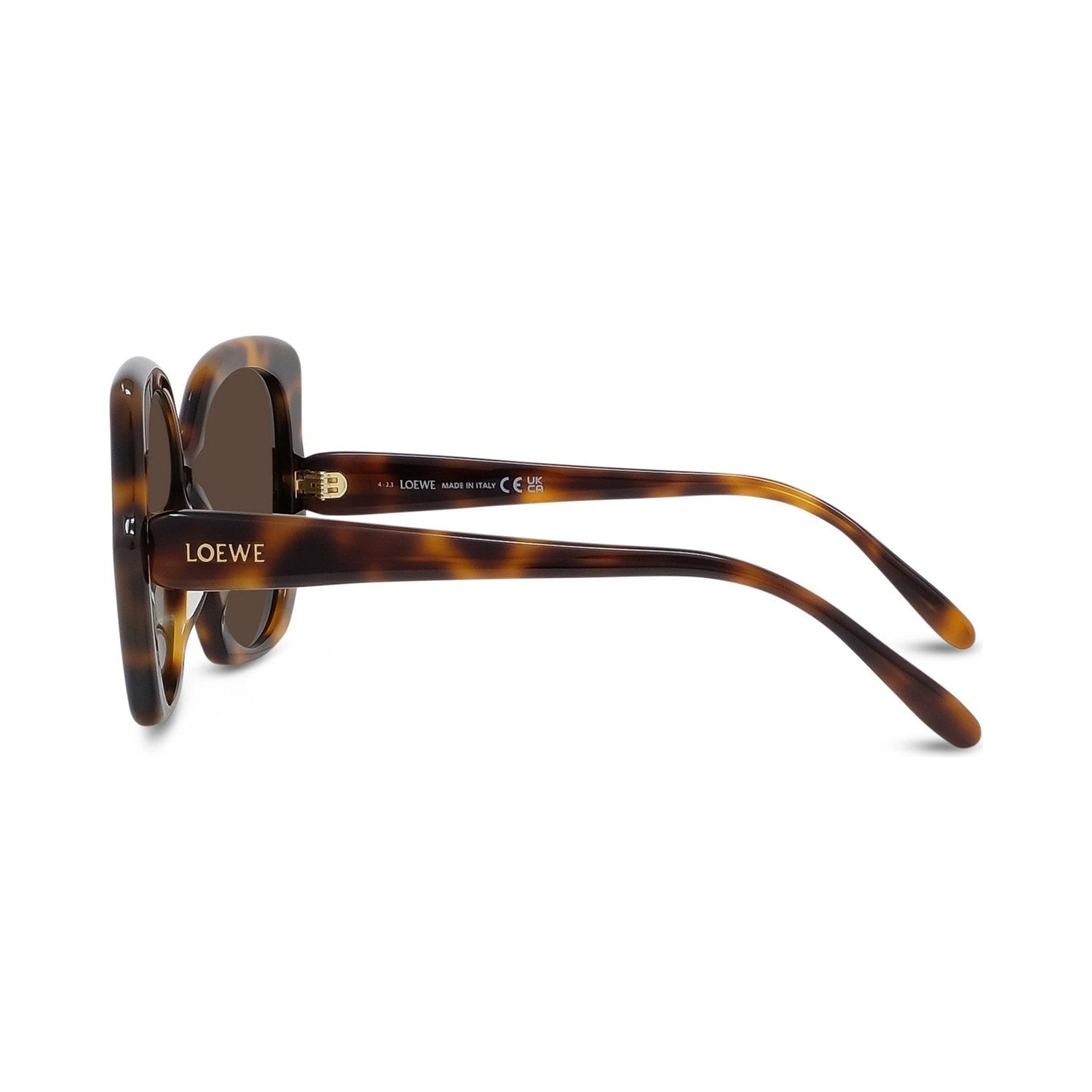 Slim Havana Geometric Sunglasses 52e
