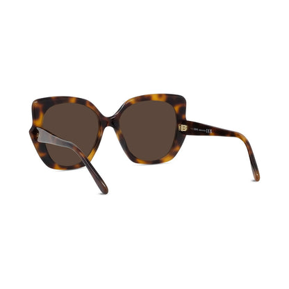 Slim Havana Geometric Sunglasses 52e