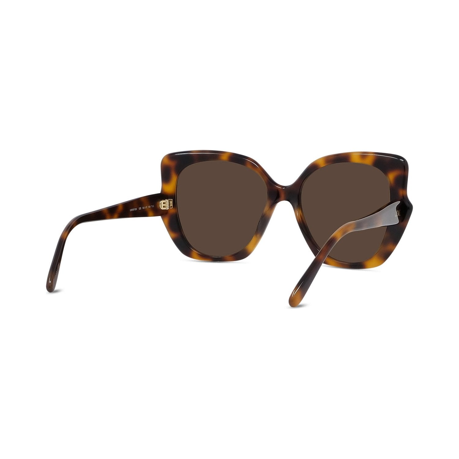 Slim Havana Geometric Sunglasses 52e