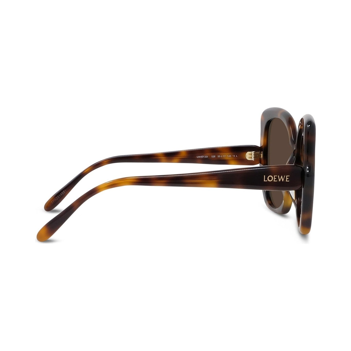 Slim Havana Geometric Sunglasses 52e
