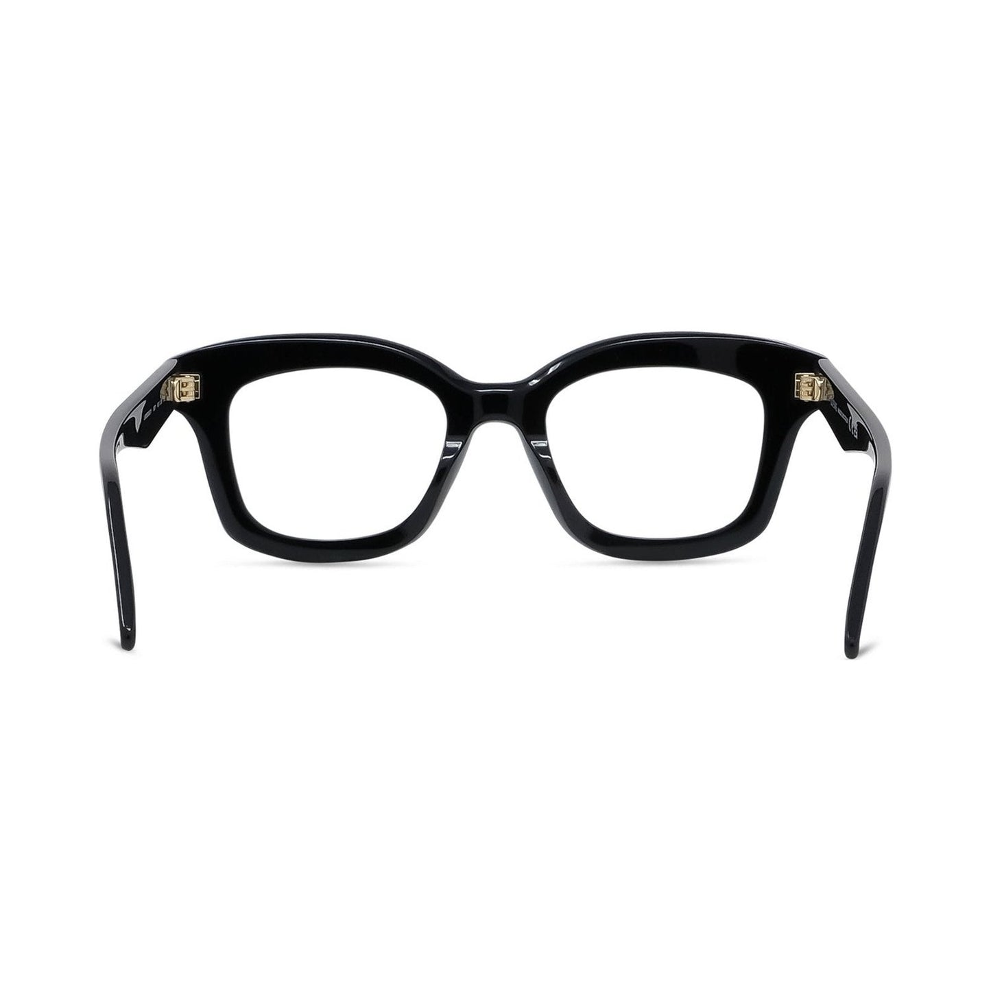 Curvy Black Geometric Eyeglasses 001