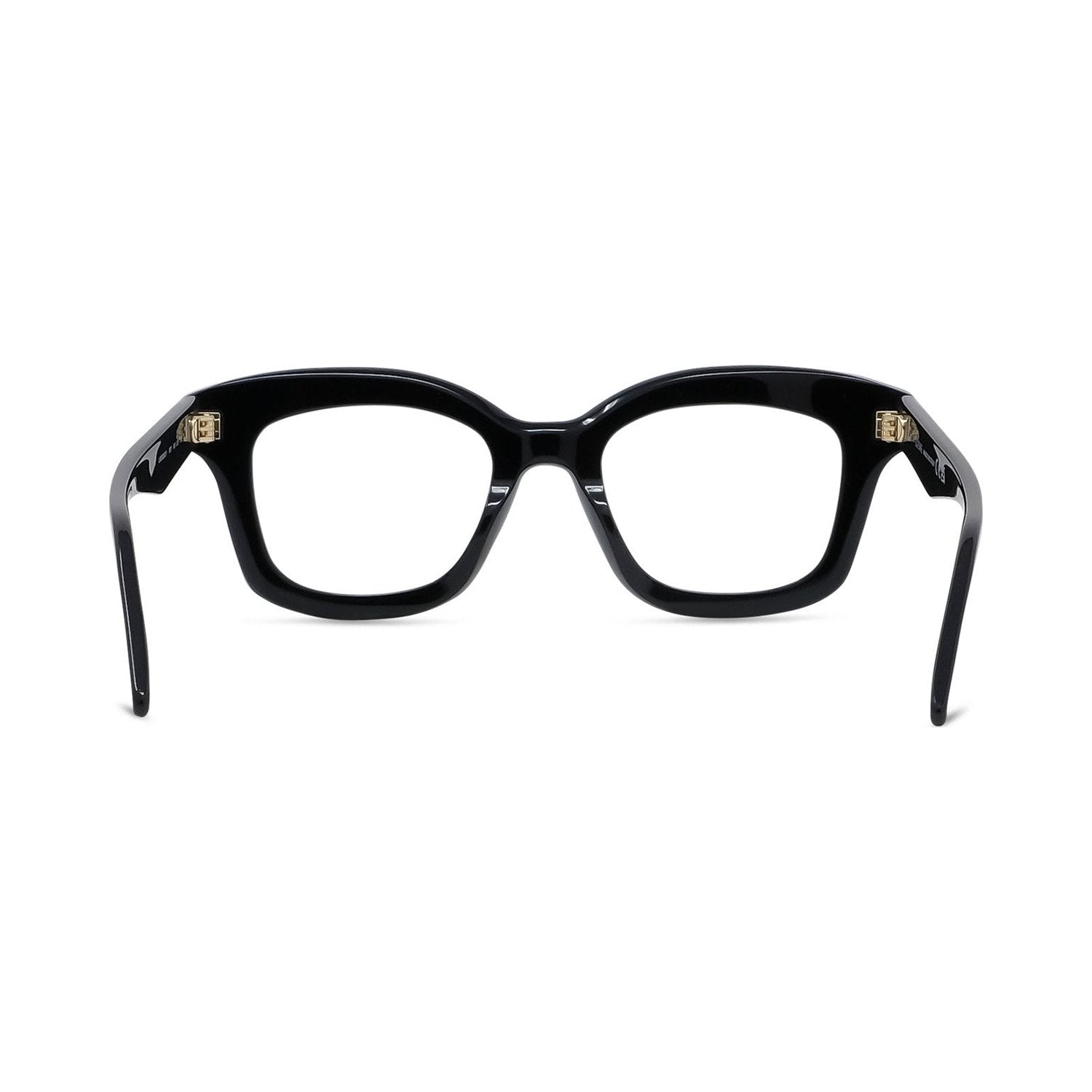 Curvy Black Geometric Eyeglasses 001