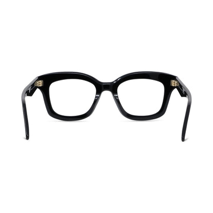 Curvy Black Geometric Eyeglasses 001