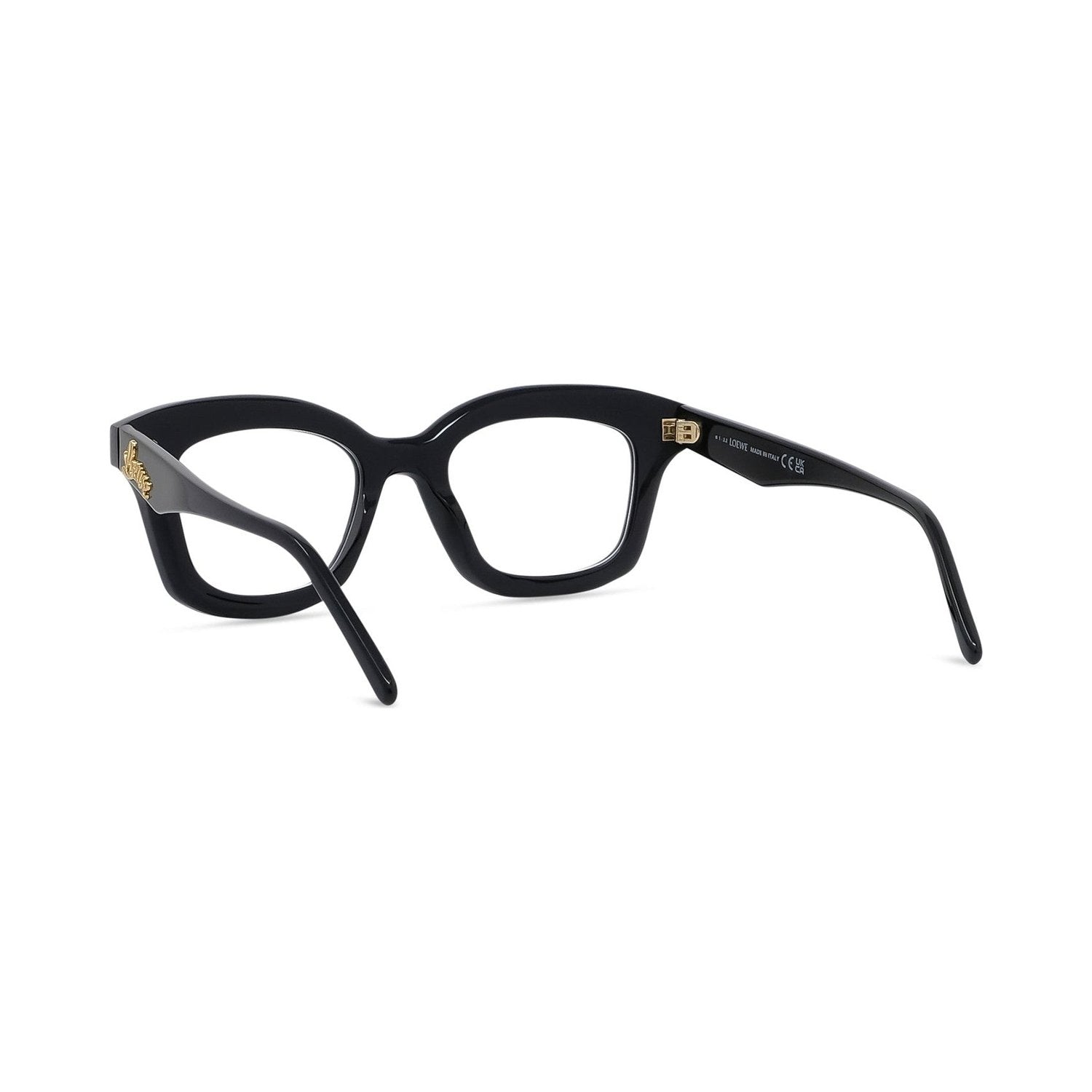 Curvy Black Geometric Eyeglasses 001