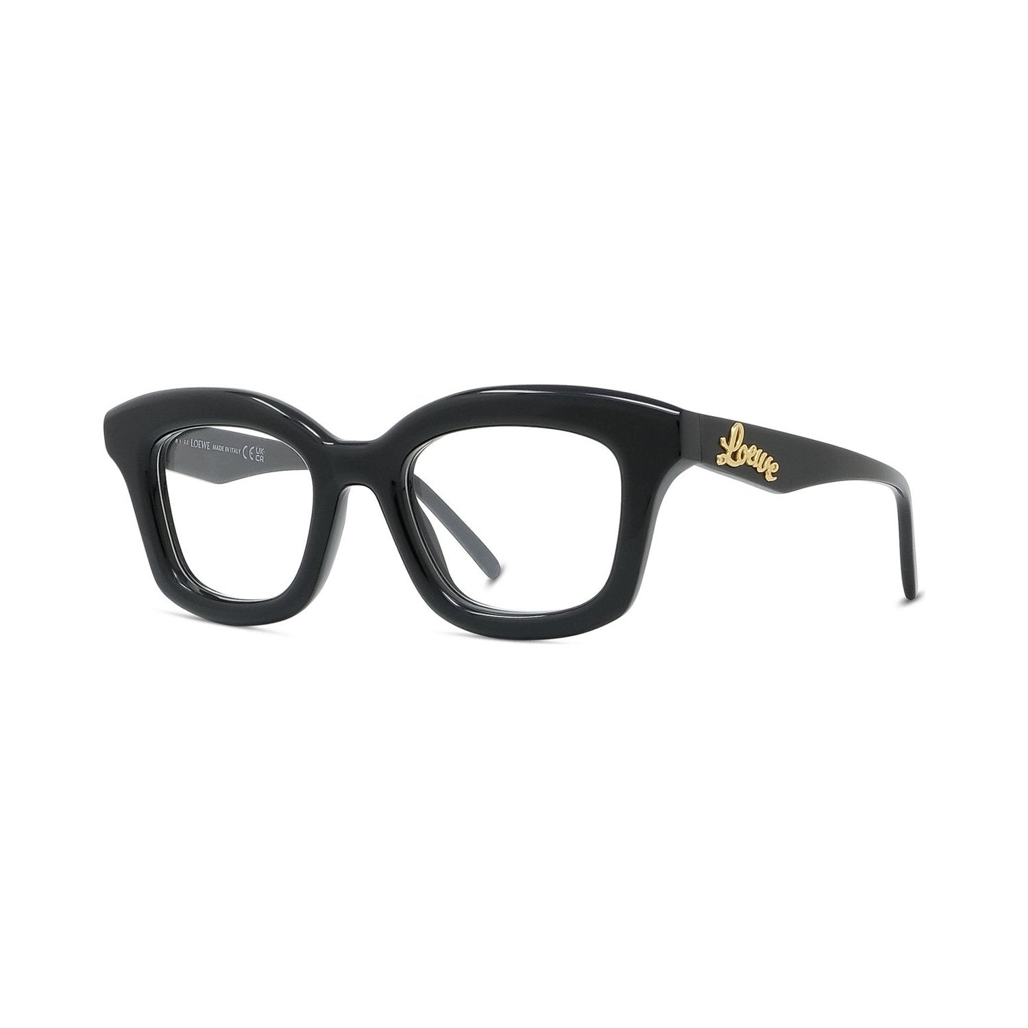 Curvy Black Geometric Eyeglasses 001