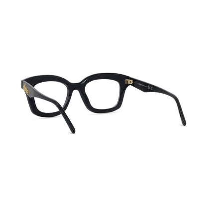 Curvy Black Geometric Eyeglasses 001