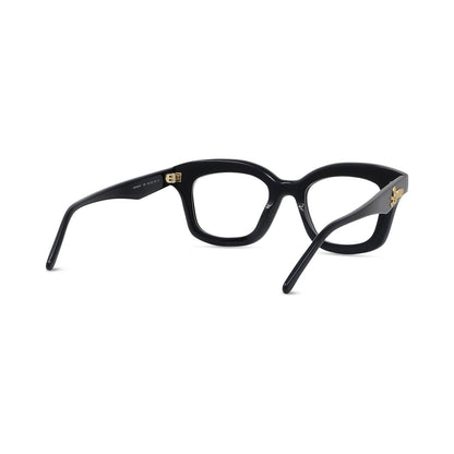 Curvy Black Geometric Eyeglasses 001