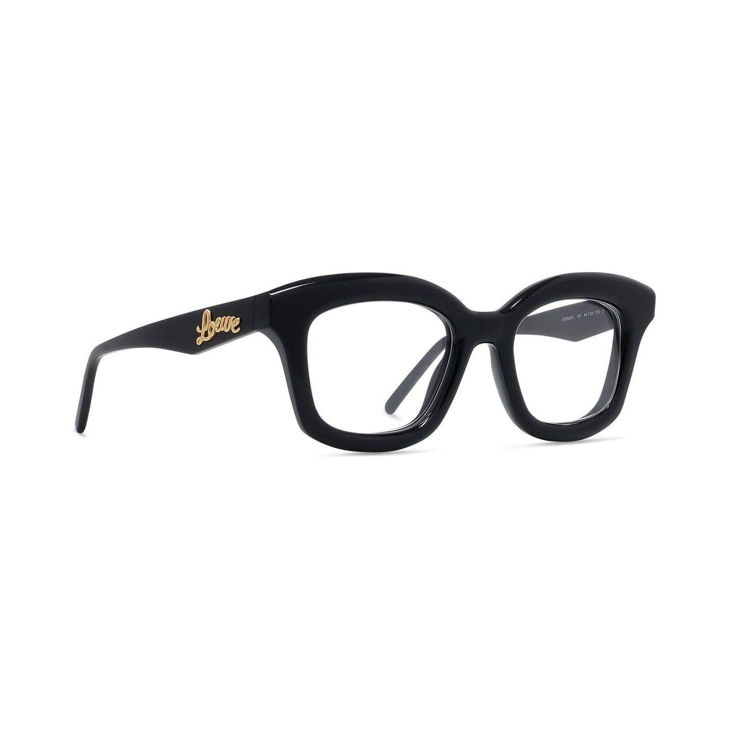 Curvy Black Geometric Eyeglasses 001