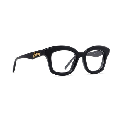 Curvy Black Geometric Eyeglasses 001