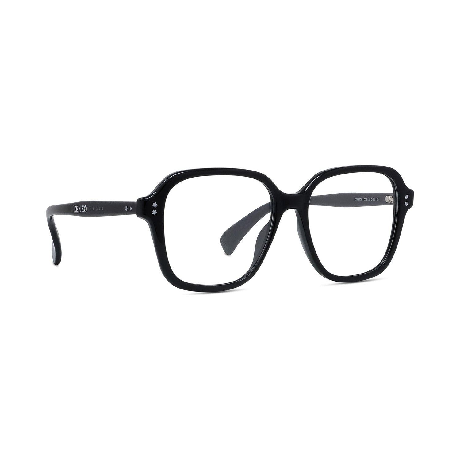 Boke Flower Black Square Eyeglasses 001