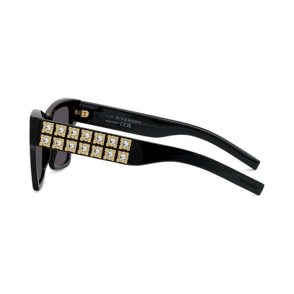 Plumetis Black Square Sunglasses 01a