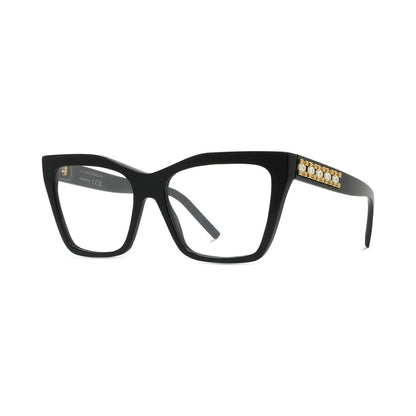 Plumetis Black Rectangular Eyeglasses 001