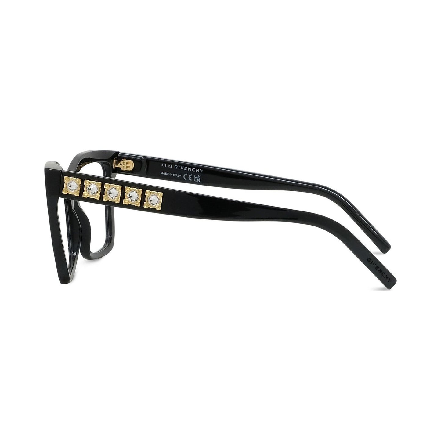 Plumetis Black Rectangular Eyeglasses 001
