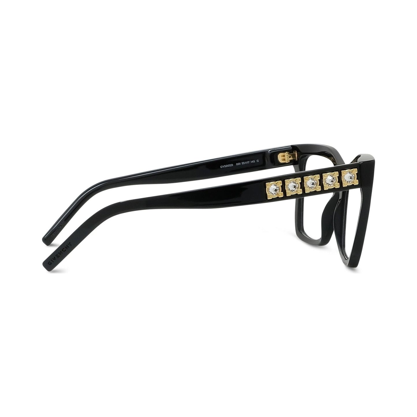 Plumetis Black Rectangular Eyeglasses 001
