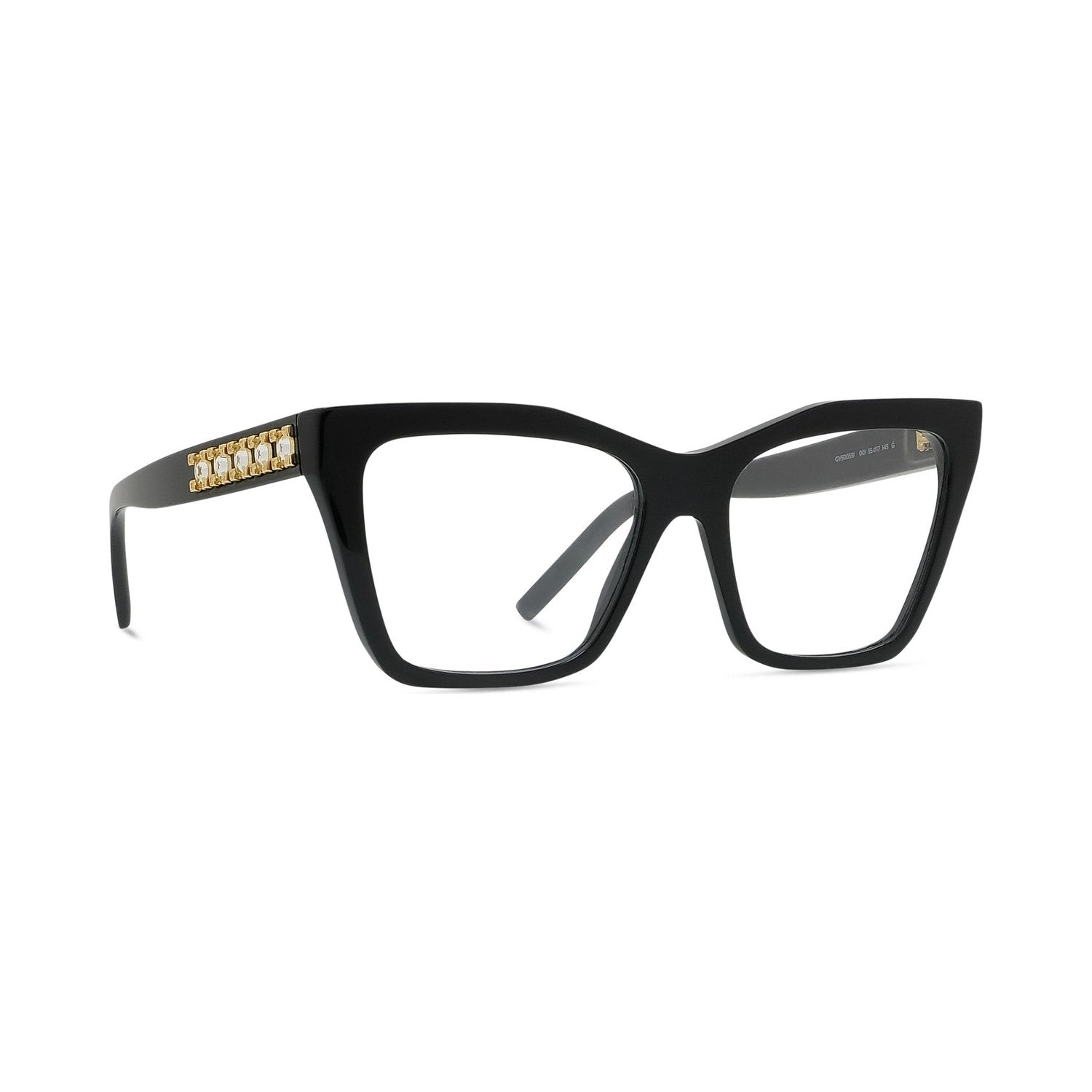 Plumetis Black Rectangular Eyeglasses 001