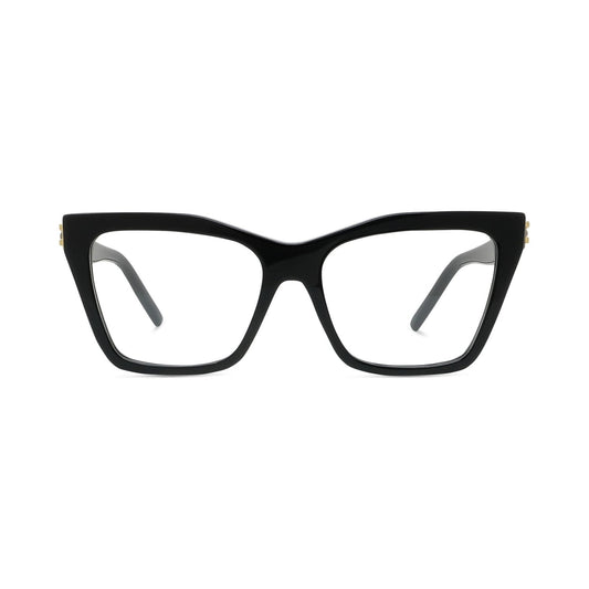 Plumetis Black Rectangular Eyeglasses 001